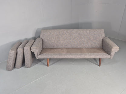Vintage 3 Seater Sofa Mid Century Danish 1960s Retro Reupholstered EB12170
