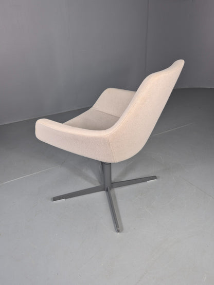 Vintage Swivel Tub Chair Hitch Mylius Modern Design Retro Cream EB12851