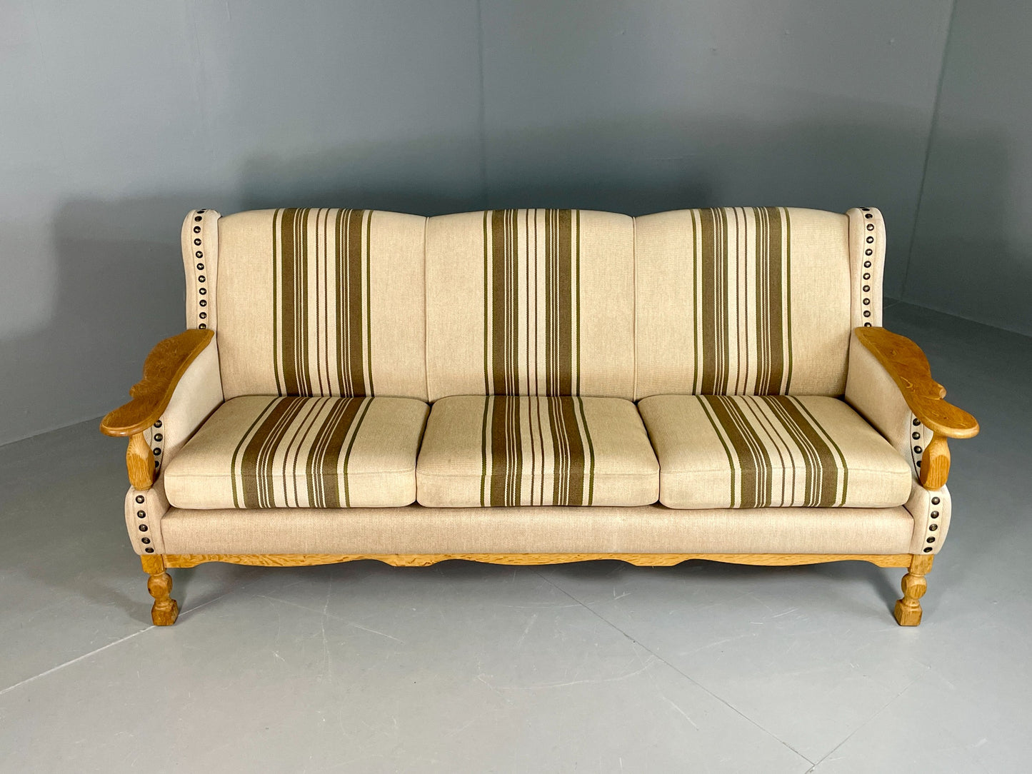 Vintage 3 seater Mid Century Sofa Danish 1970s Kjaernaulf Style Retro EB06713