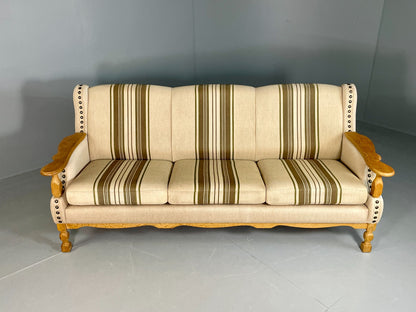 Vintage 3 seater Mid Century Sofa Danish 1970s Kjaernaulf Style Retro EB06713