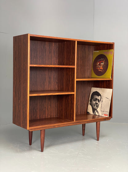 Vintage Danish 1970s Bookcase Mid Century Shelving Retro Darkwood EB12068