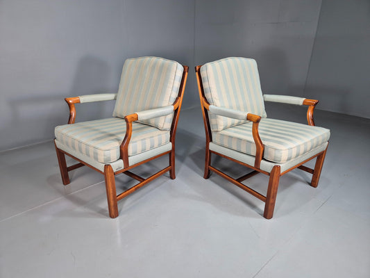 2 Vintage Arm Chairs Swedish Mid Century 1970s Broderna Andersson Retro EB07452