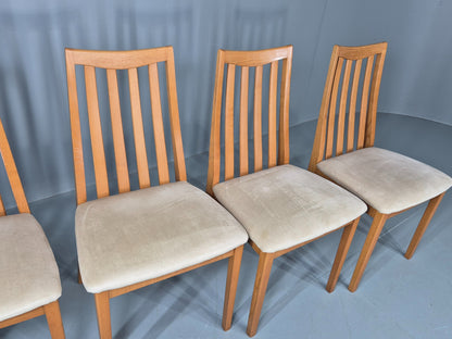 4 Vintage G Plan Dining Chairs High Spoke Back Ash Frame 1990s Retro EB12840