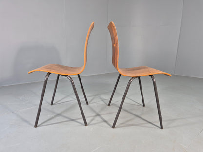 2 Vintage Robin Day Q Stak Chairs for Hille 1950s Design MCM Retro EB13130