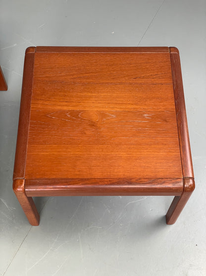 Vintage Teak Nesting Tables Retro 1970s Danish Design Side Table EB12217