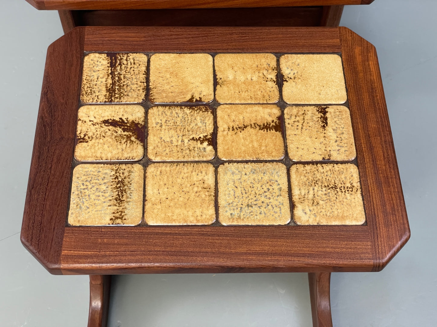 Vintage G Plan Nesting Tables Teak Tile Top Mid Century 1960s Set Of 3 EB12886
