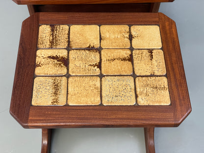 Vintage G Plan Nesting Tables Teak Tile Top Mid Century 1960s Set Of 3 EB12886