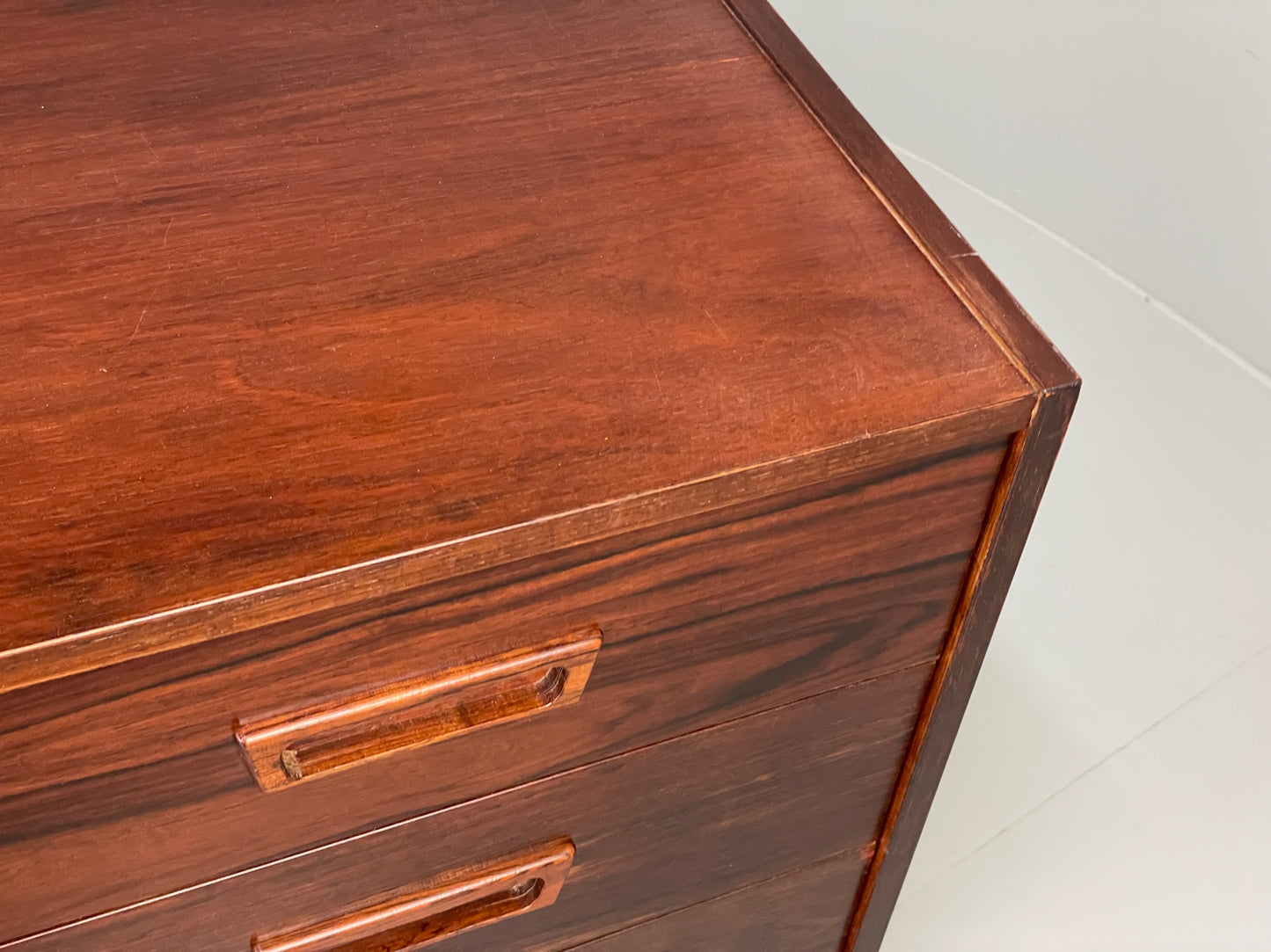 Vintage Chest Of Drawers 1960s Danish Mid Century Darkwood EB12360