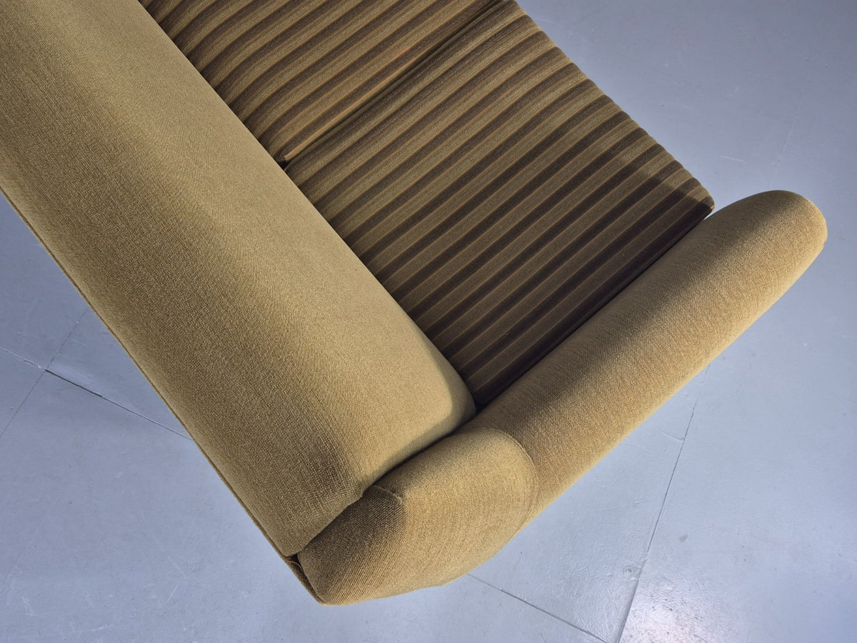 Vintage Danish 3 Seater Sofa 1970s Green Wool on Oak Frame Retro EB12752