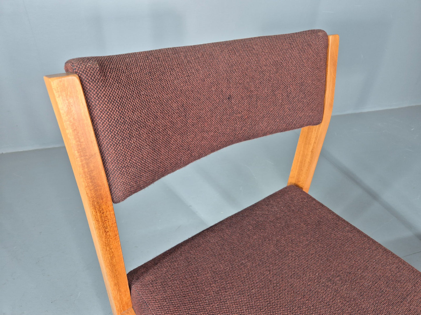 2 Vintage Teak Dining Chairs 1970s Church Office Home EB12176