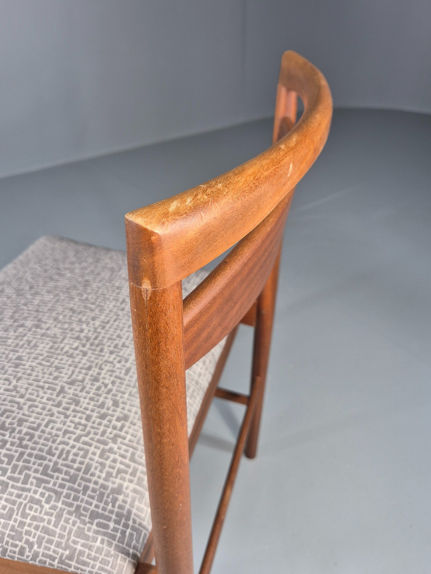 Single Vintage McIntosh Dining Chair Model 9433 Teak New Upholstery EB12309
