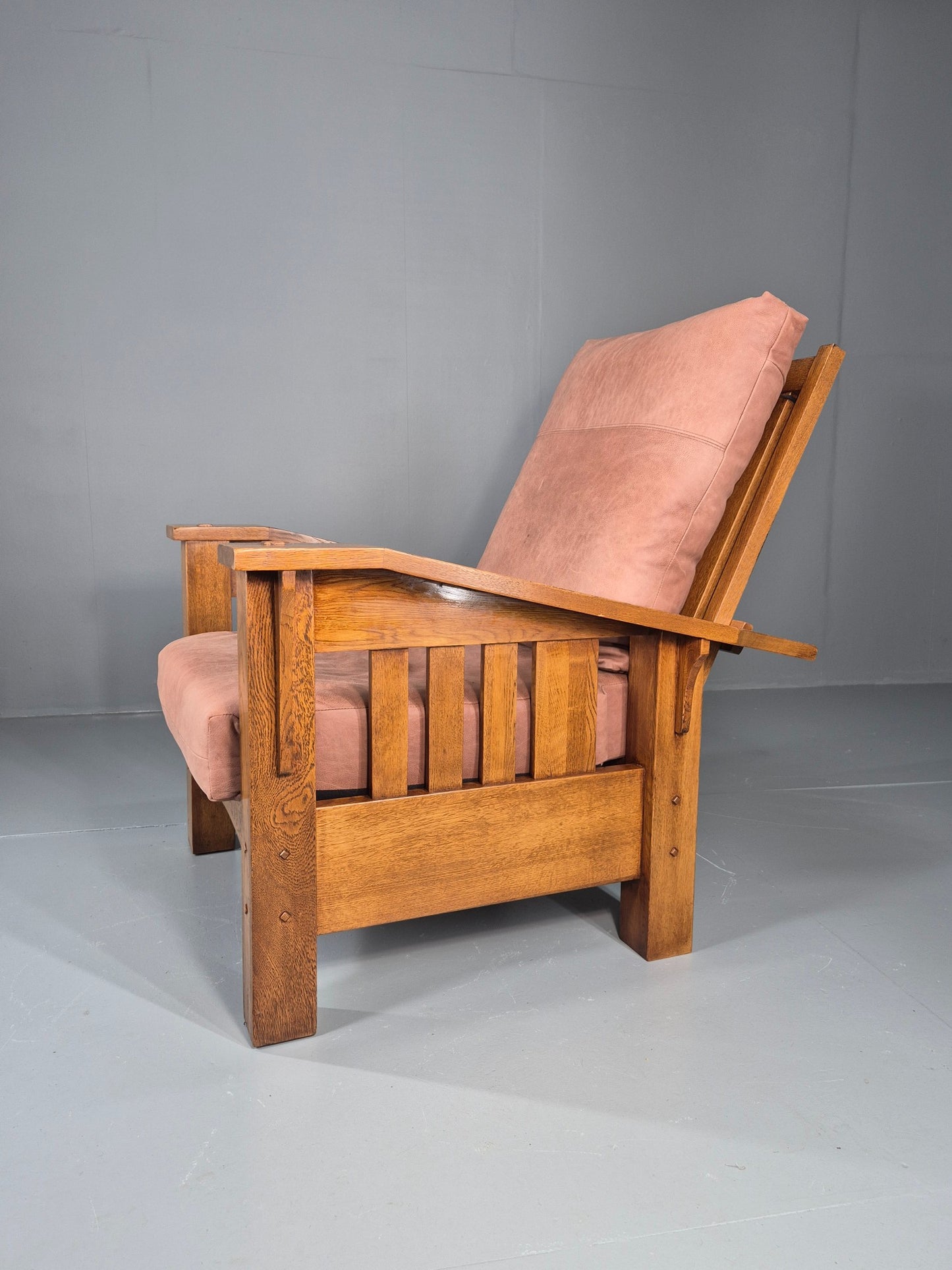 Vintage Stickley  Mission Chair Leather Upholstery Arts and Crafts Oak EB12483