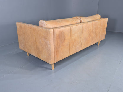Vintage 2.5 Seater Sofa Danish Style Modern Design Tan Leather EB12482