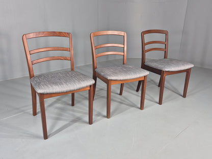 3 G Plan Dining Chairs Teak Frame New Upholstery 1980s Retro  EB11760