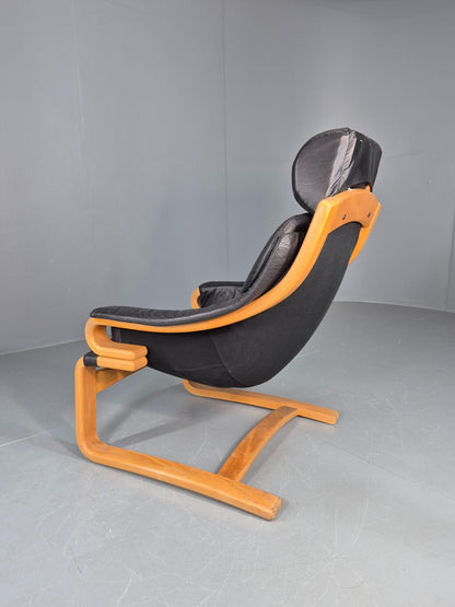 Vintage Danish Lounge Chair Skippers Apollo Mid Century 1970s Retro EB12124