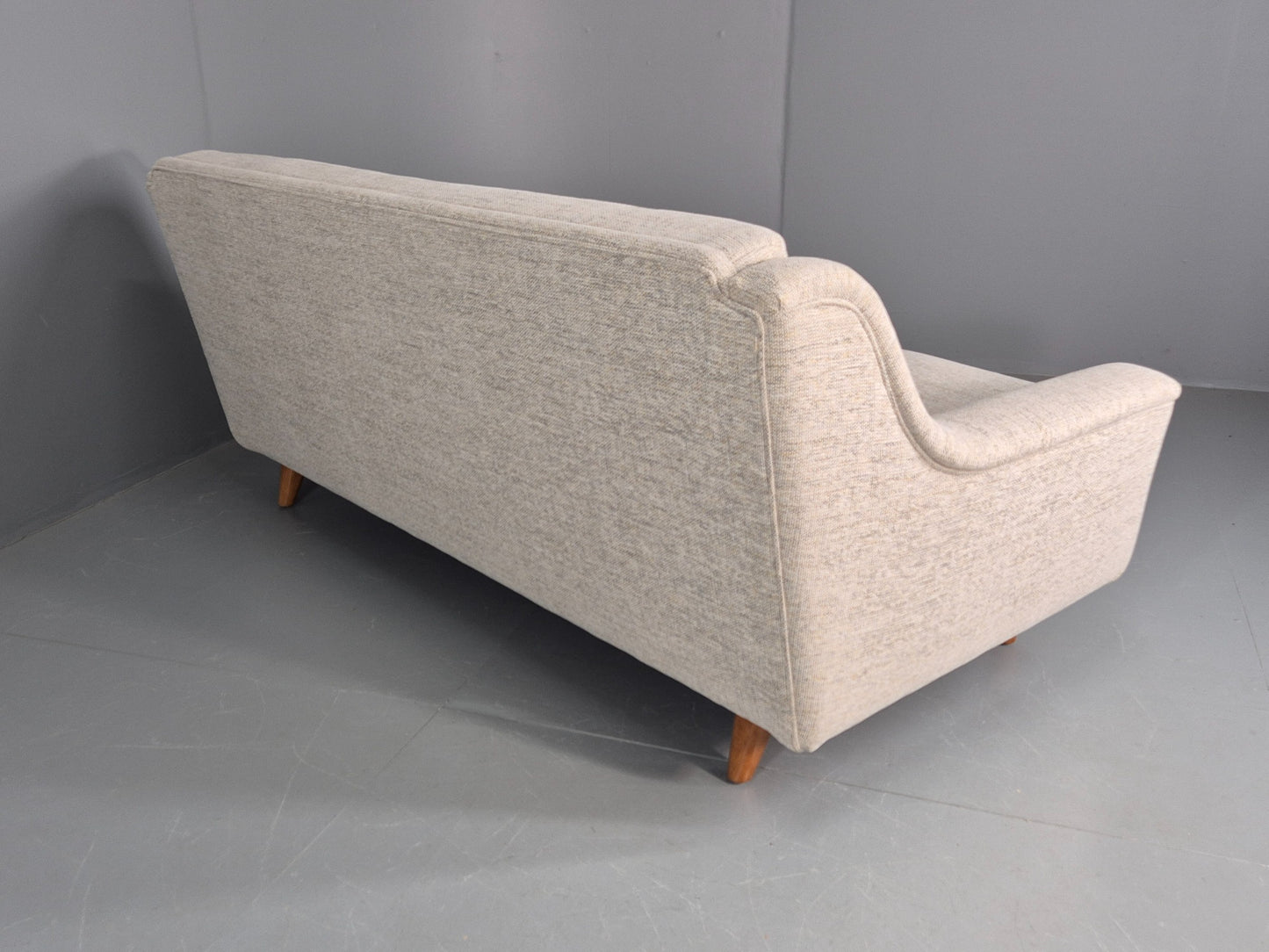 Vintage 3 Seater Midcentury Sofa 1960s Danish New Upholstery Retro EB12262