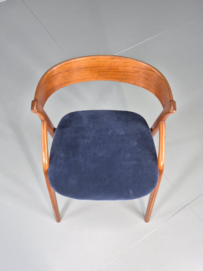 Vintage Teak Dining Chair Mid Century Design Dyrlund New Upholstery  EB12481