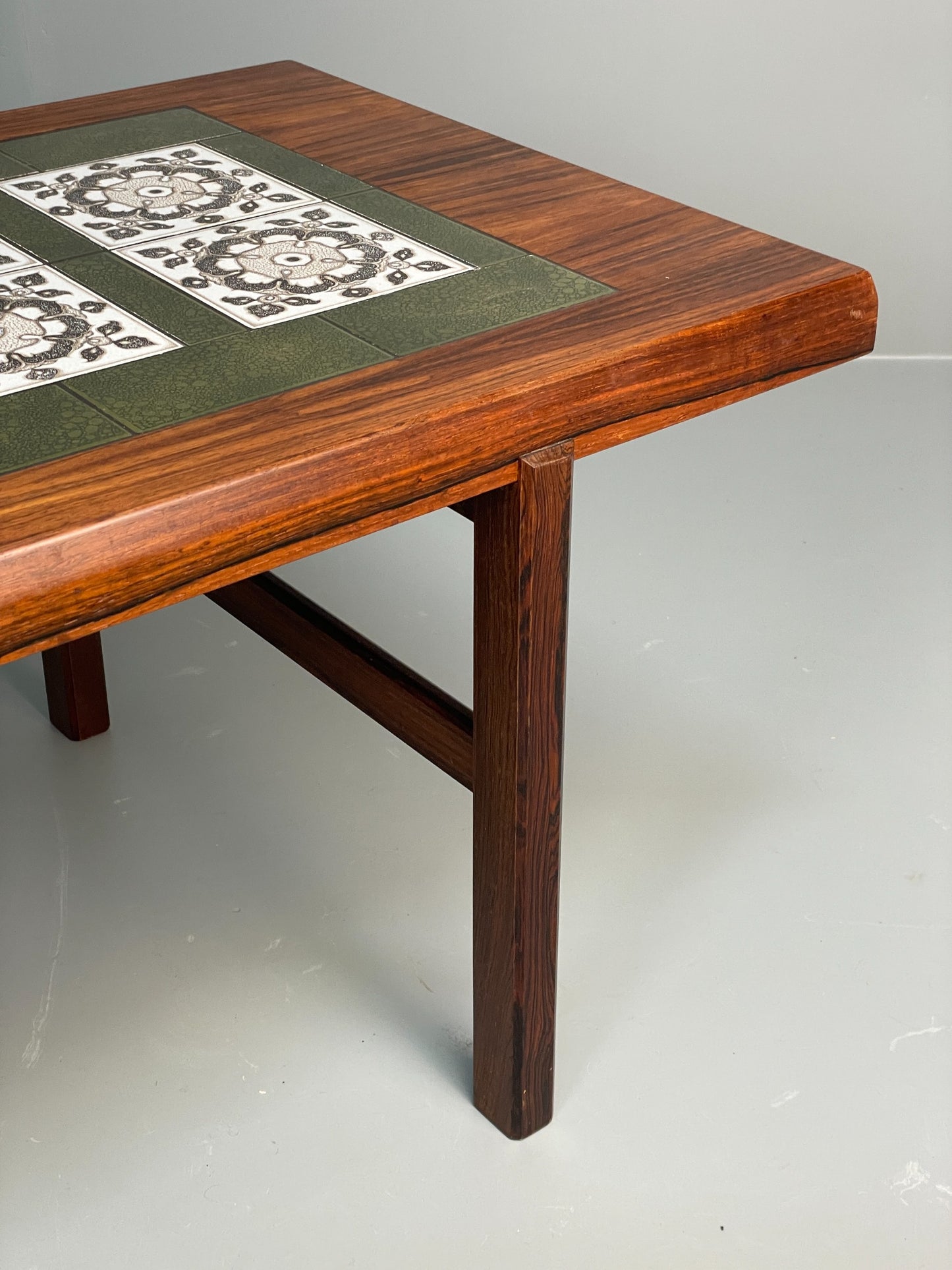Vintage Rosewood Coffee Table 1960s Tile Topped By Arrebo Mid Century EB10871