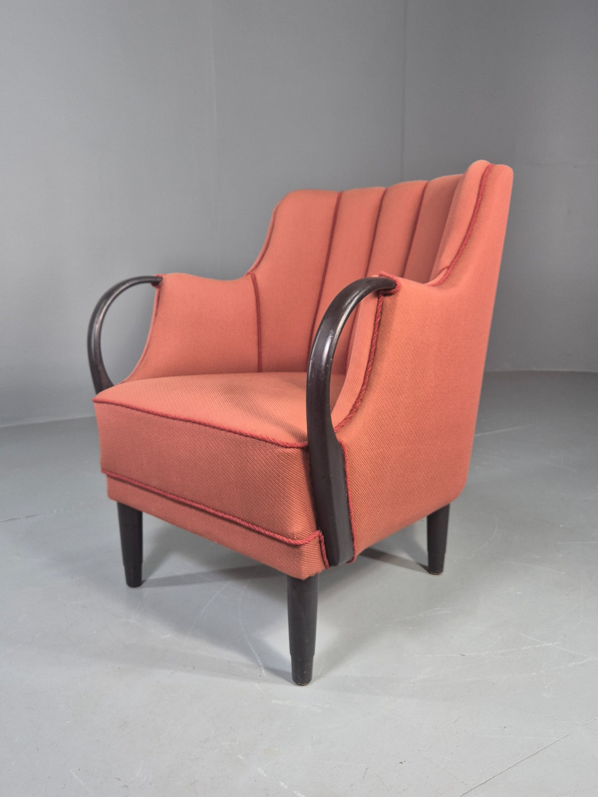 Vintage Danish Lounge Chair 1940s Design Viggo Jorgensen Attrb 1950s EB12761