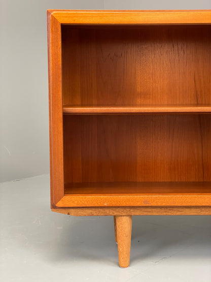 Vintage Teak Glazed Bookcase 1970s Shelving Mid Century Retro EB13151