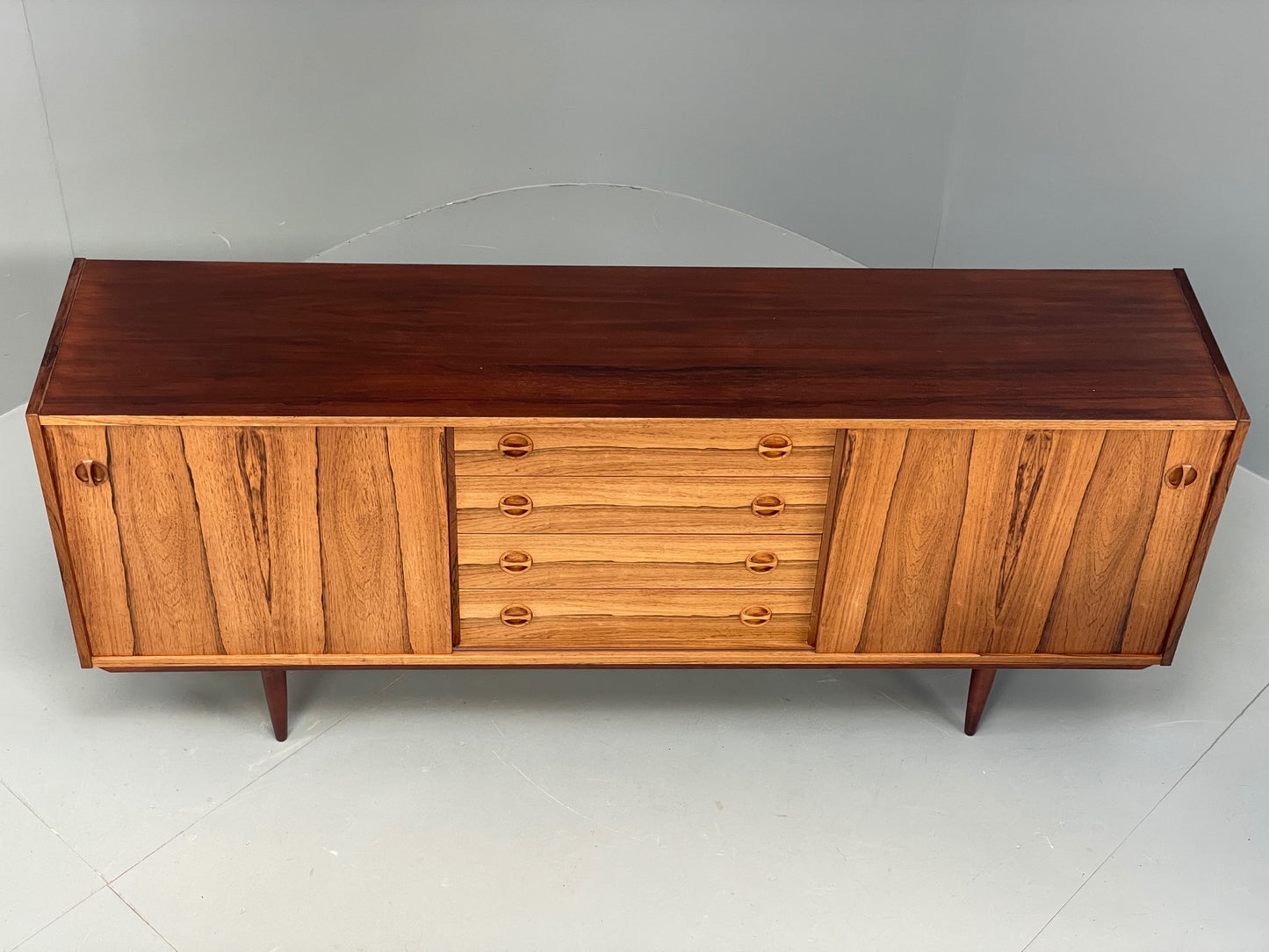Vintage 1970s Danish Sideboard Mid Century Retro Shelving Drawers EB12331