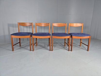 4 Mid Century Dining Chairs Teak Frame McIntosh 1970s Retro EB12161