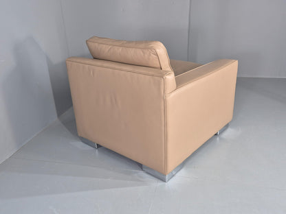 Vintage Leather Cube Chair Moores Interiors Bespoke Build Quality EB11997