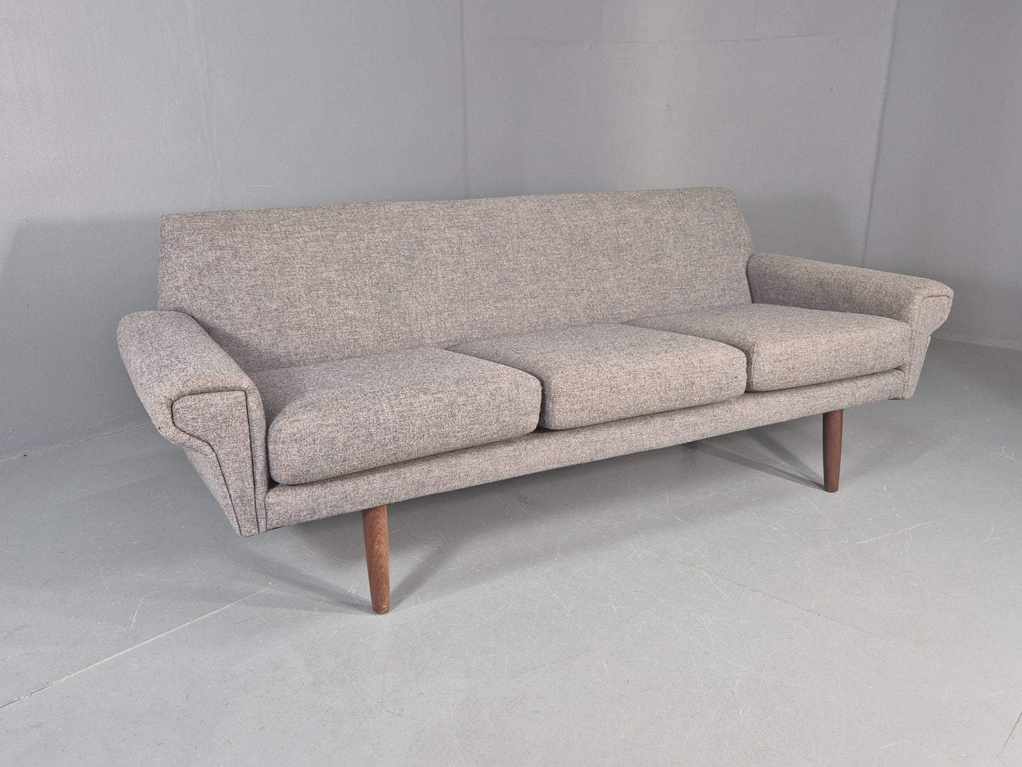 Vintage 3 Seater Sofa Mid Century Danish 1960s Retro Reupholstered EB12170