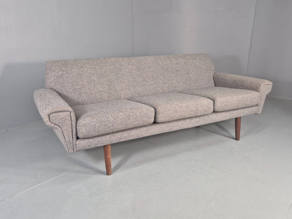Vintage 3 Seater Sofa Mid Century Danish 1960s Retro Reupholstered EB12170