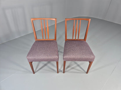 2 Vintage Gordon Russell Dining Chairs New Covers Teak Frames Retro MCM  EB12470