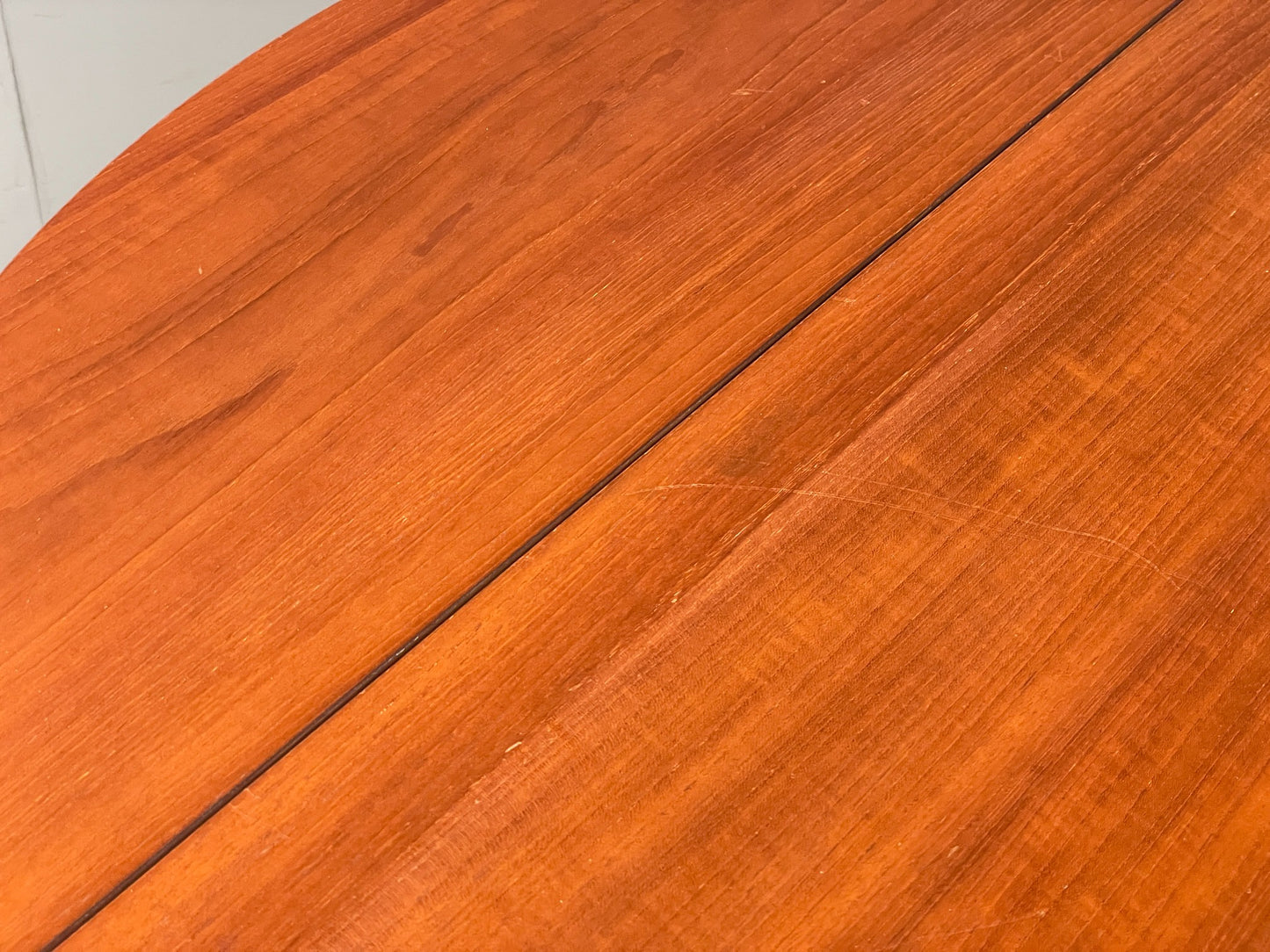 Vintage 1960s Teak Table Drop Leaf Kitchen Circular Retro Mid Century EB12496