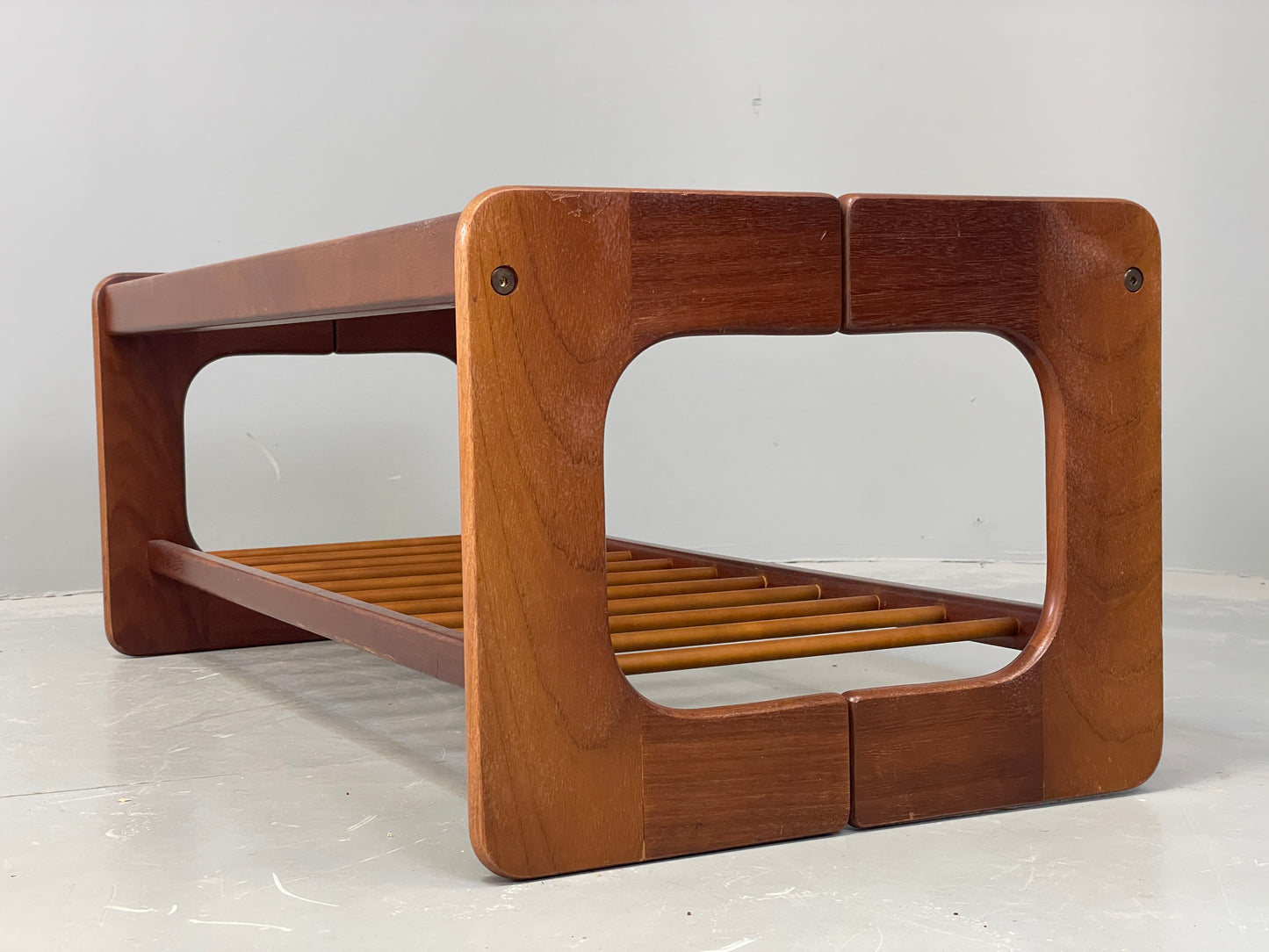 Vintage Danish Coffee Table Teak & Glass Retro 1970s Mid Century EB12304
