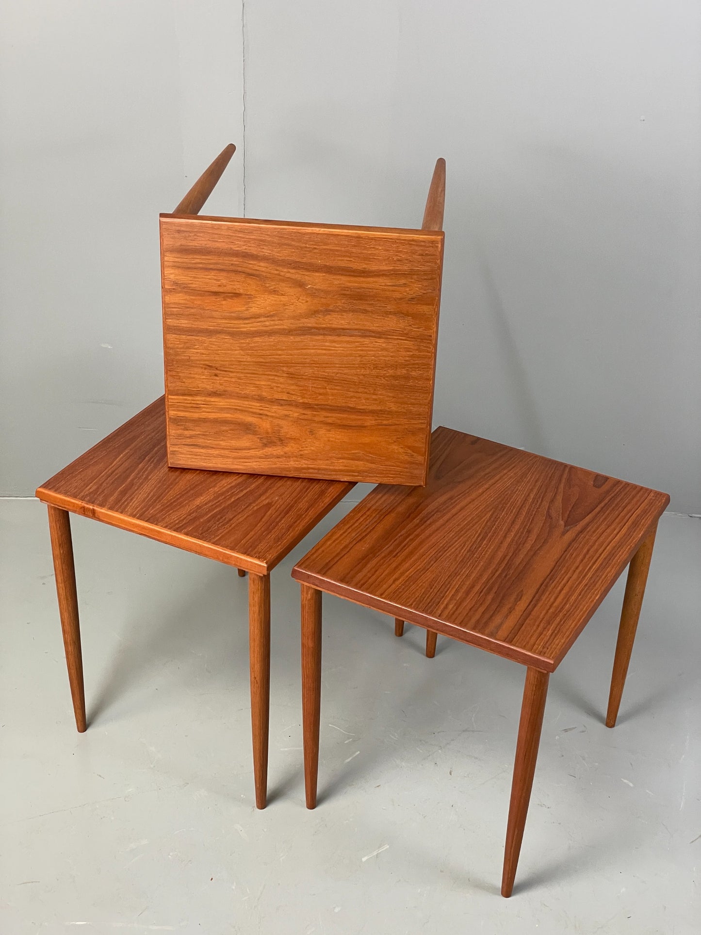 Vintage Teak Nesting Tables 1960s Mid Century By Stewart Griffiths Retro EB12501