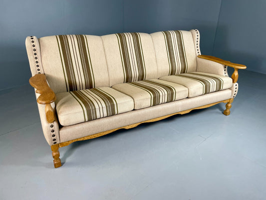 Vintage 3 seater Mid Century Sofa Danish 1970s Kjaernaulf Style Retro EB06713