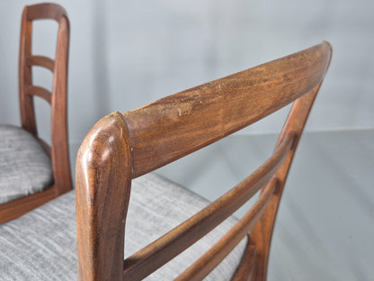 3 G Plan Dining Chairs Teak Frame New Upholstery 1980s Retro  EB11760