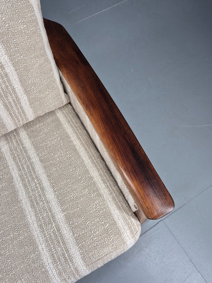 Vintage Mid Century Lounge Chair New Upholstery Swedish 1960s Design EB11137