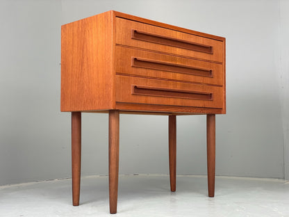 Vintage Chest Of Drawers Teak 1960s Danish Mid Century Small Bedside EB12606