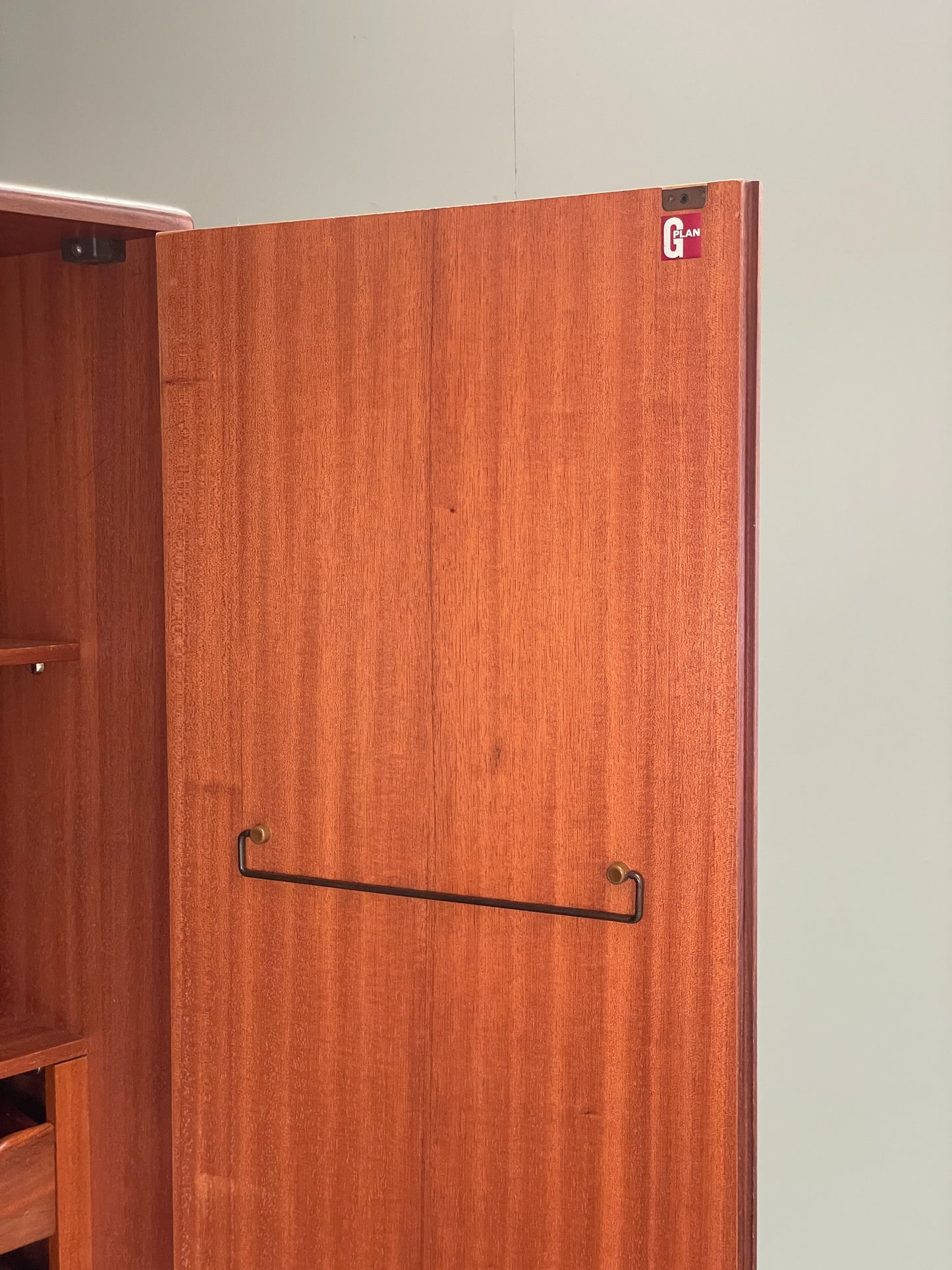Vintage G-Plan Teak Wardrobe Clothes Rail Shelves Mid Century EB12206