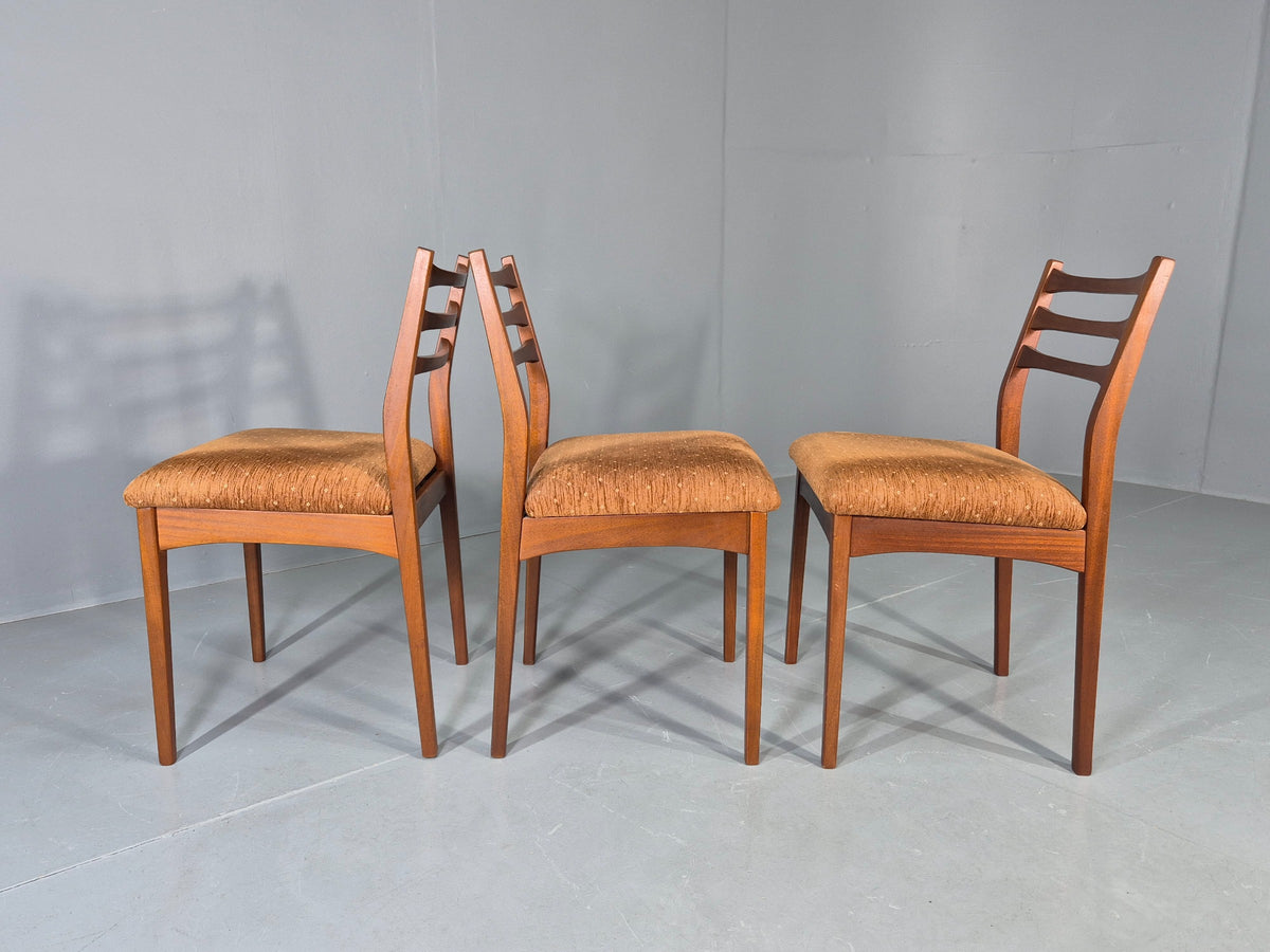 3 Vintage Jentique Dining Chairs 1970s Retro Teak Frames MCM Eb13053