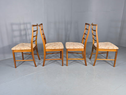 4 Vintage McIntosh Dining Chairs High back ladder Style 1960s Retro MCM EB12861