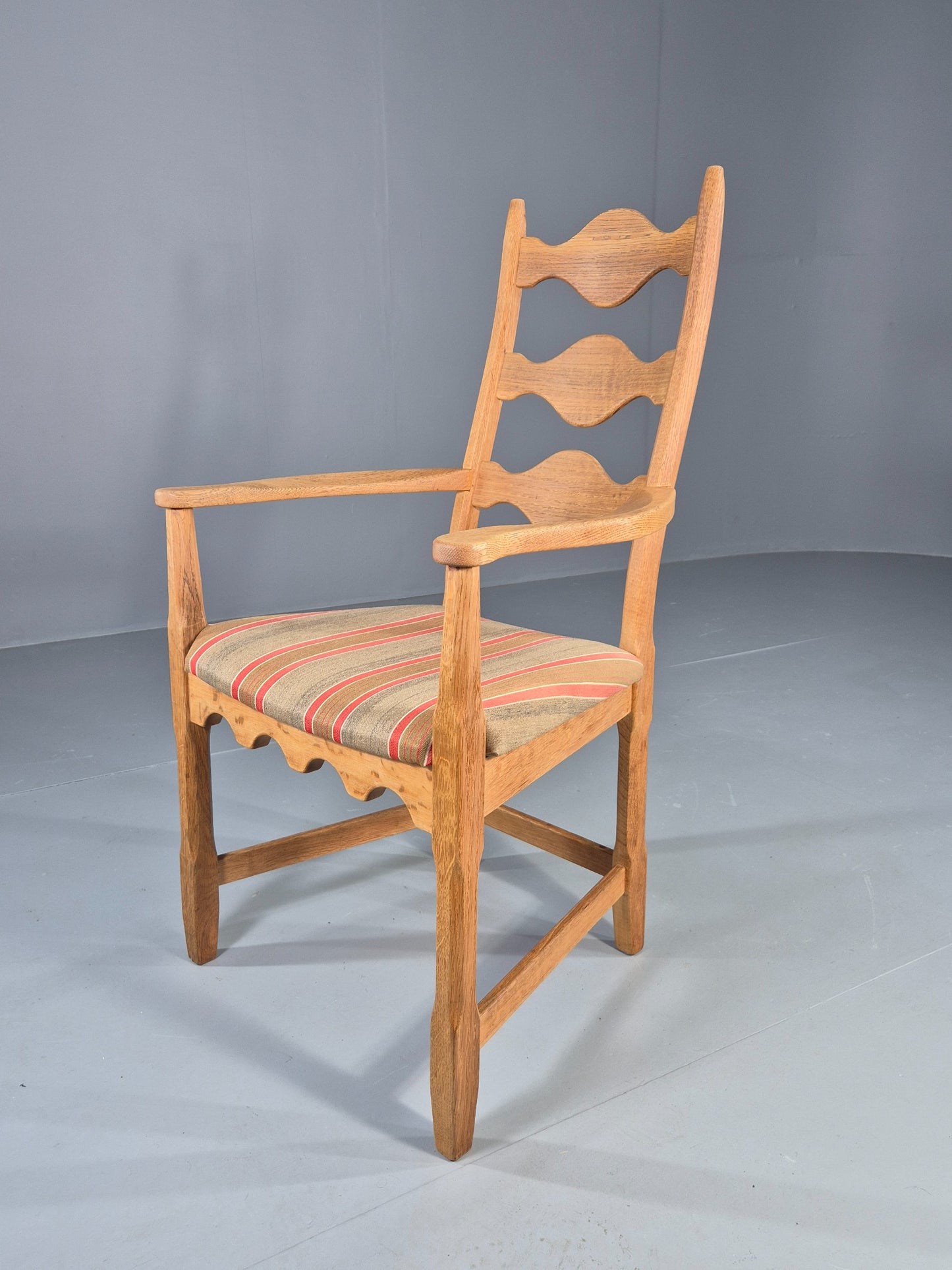 Vintage Henning Kjaernulf Elbow chair 1970s Oak Danish Retro Brutalist  Eb12533