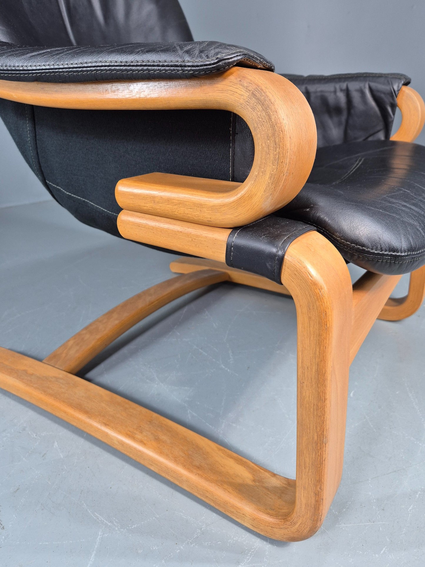 Vintage Danish Lounge Chair Skippers Apollo Mid Century 1970s Retro EB12124