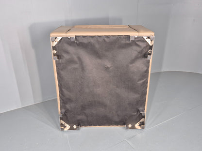 Vintage Leather Cube Chair Moores Interiors Bespoke Build Quality EB11997