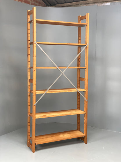 Vintage Pine Shelving Unit Adjustable Modular Open Retro Bruynzeel Solid EB13161