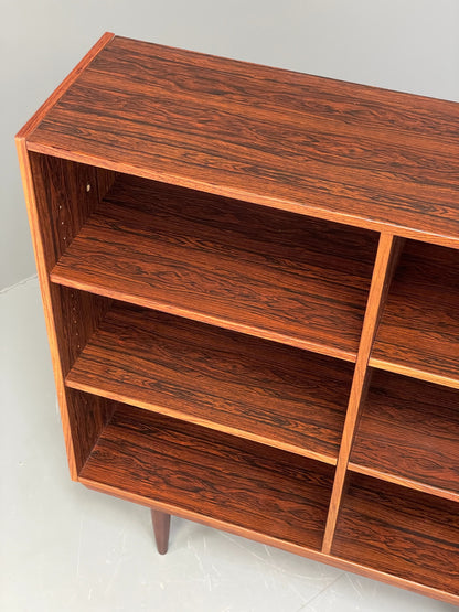 Vintage Danish 1970s Bookcase Mid Century Shelving Retro Darkwood EB12068