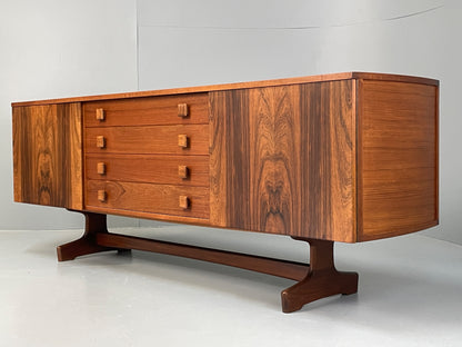 Vintage Teak Sideboard Vanson Mid Century 1960s Walnut Retro Shelving EB12881