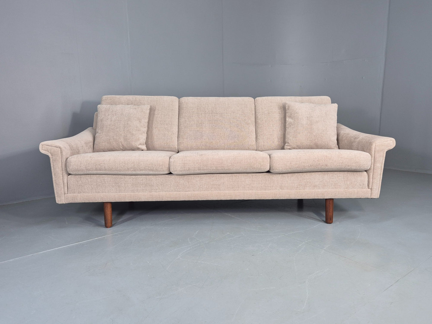Vintage Danish 3 Seater Sofa New upholstery 1960s Original Mid Century EB12534