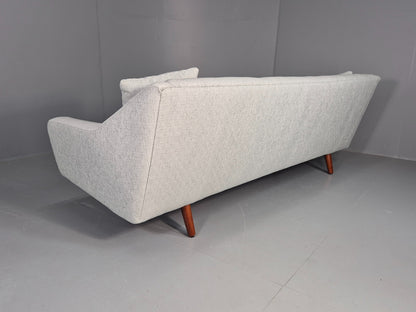 Vintage Mid Century 3 Seat Sofa New Upholstery Teak Legs 1960s EB12169