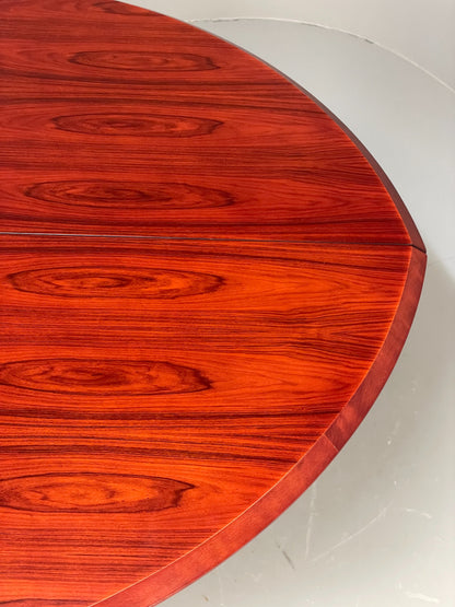 Vintage Circular Dining Table 1970s Danish Retro Rotating Top EB11990