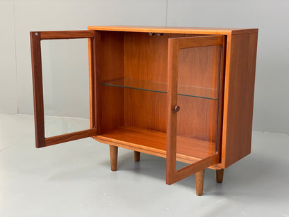Vintage G Plan Bookcase Teak 1970s Glazed Doors Shelving Mid Century EB12900